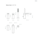 Oltens Gota bateria wannowo-prysznicowa kompletna 3-otworowa chrom 34201100